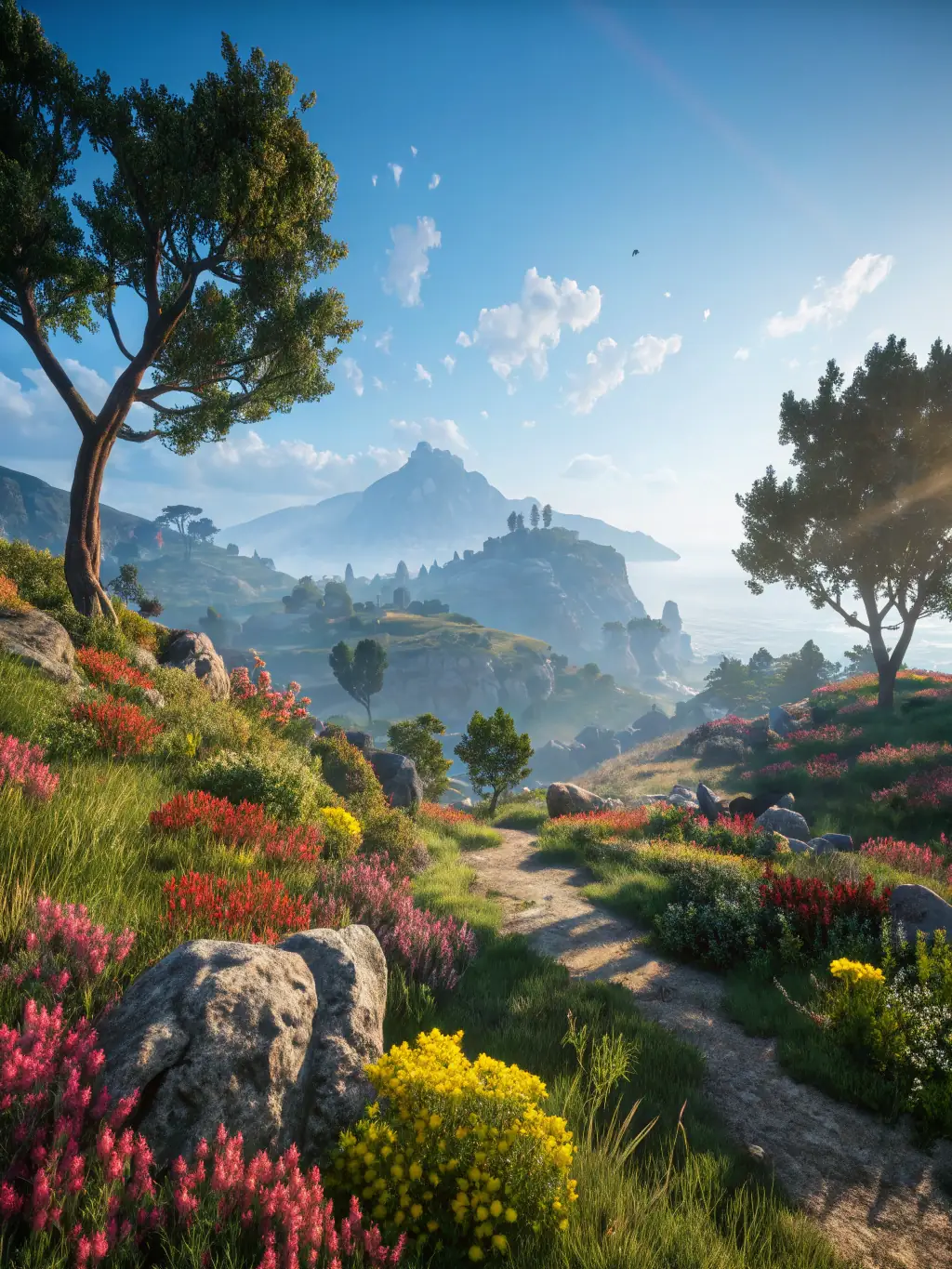 A scene from a realistic-looking game created with Unreal Engine, showcasing the high-fidelity graphics capabilities explored in the advanced Unreal Engine module.